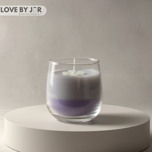 Cute Flower Purple Layer Candle