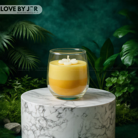 Cute Flower Orange Layer Candle