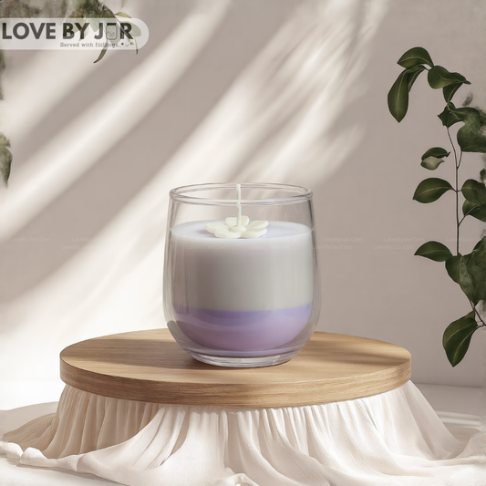 Cute Flower Purple Layer Candle
