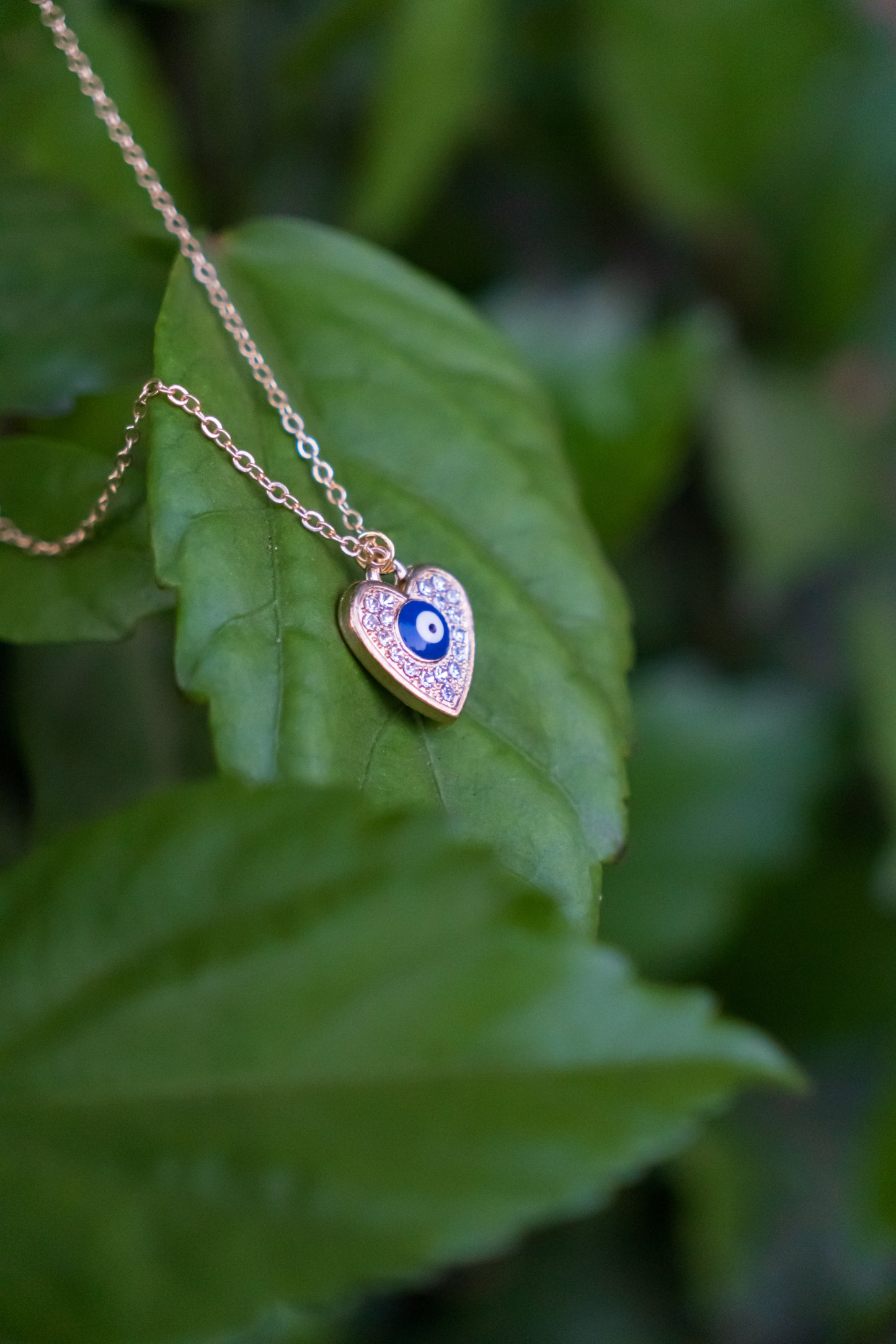 Evil Eye Heart Necklace