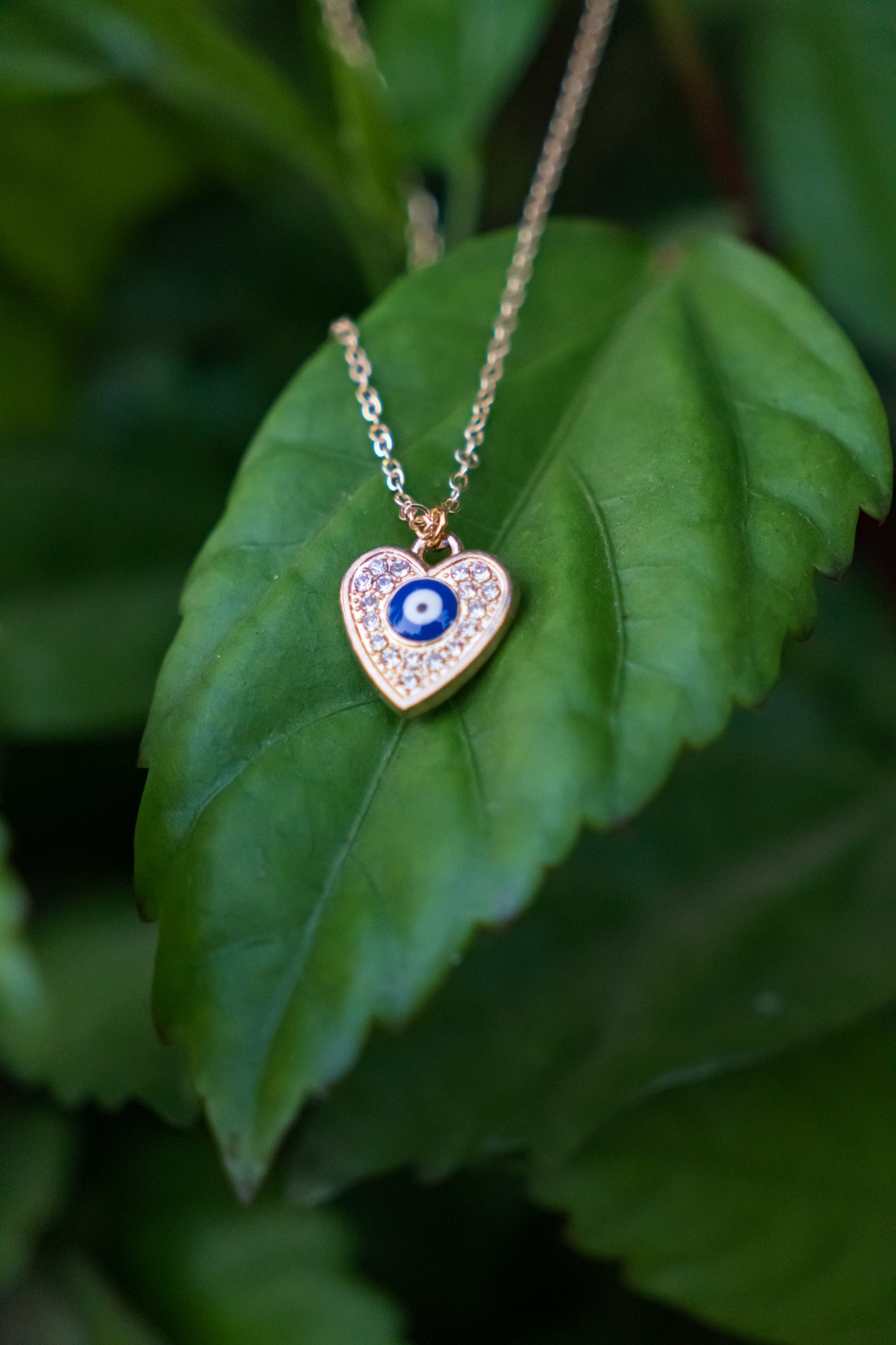 Evil Eye Heart Necklace